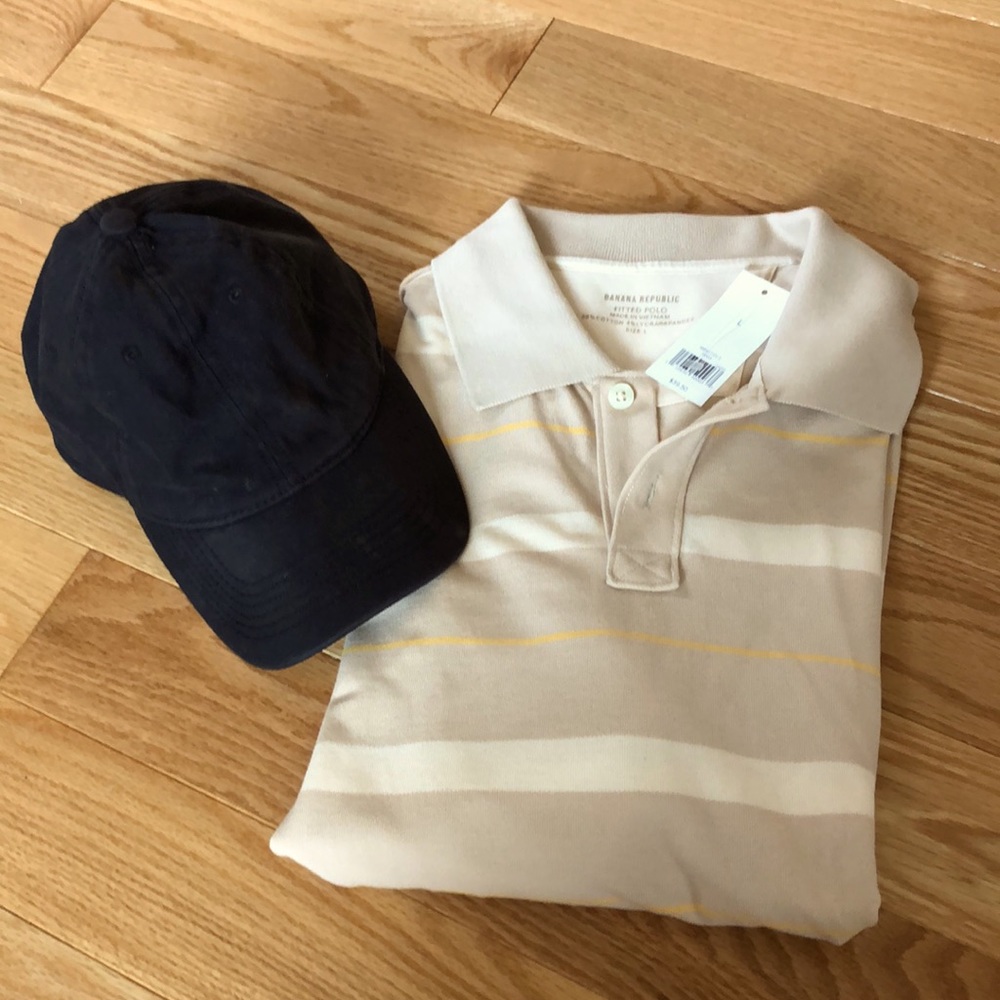 NWT Banana Republic men’s fitted polo size L